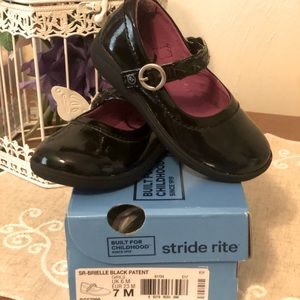 Stride Rite Girls Patent Leather Black Dress Shoes